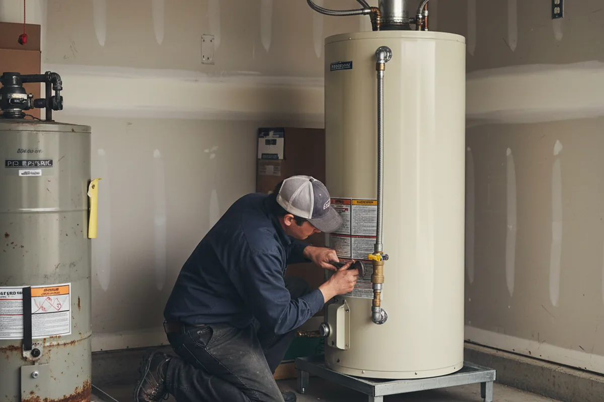 Water heater and shutoff valve replacement in Cornwall